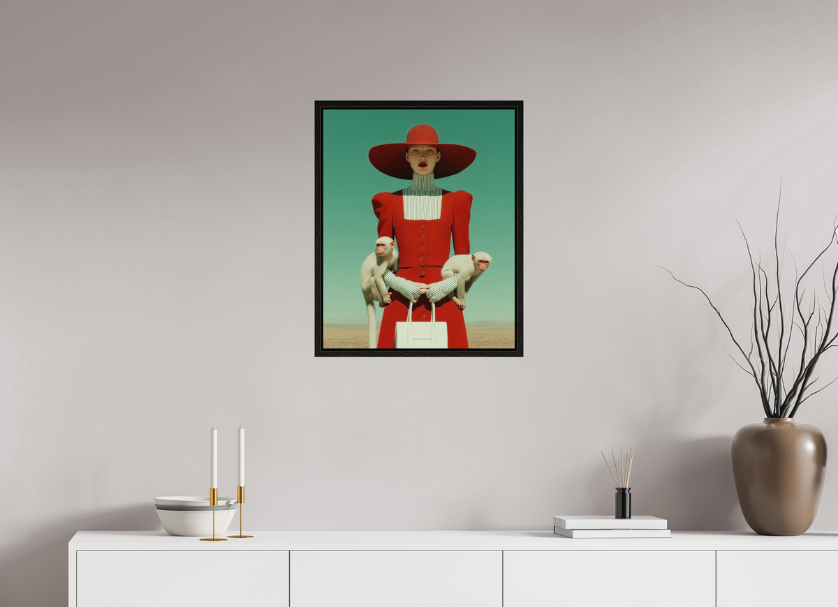 50 x 62,5 cm, Floater Frame Red Horizon III