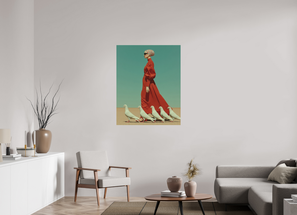 90 x 112,5 cm, Photo Print Under Acrylic Glass Red Horizon XV