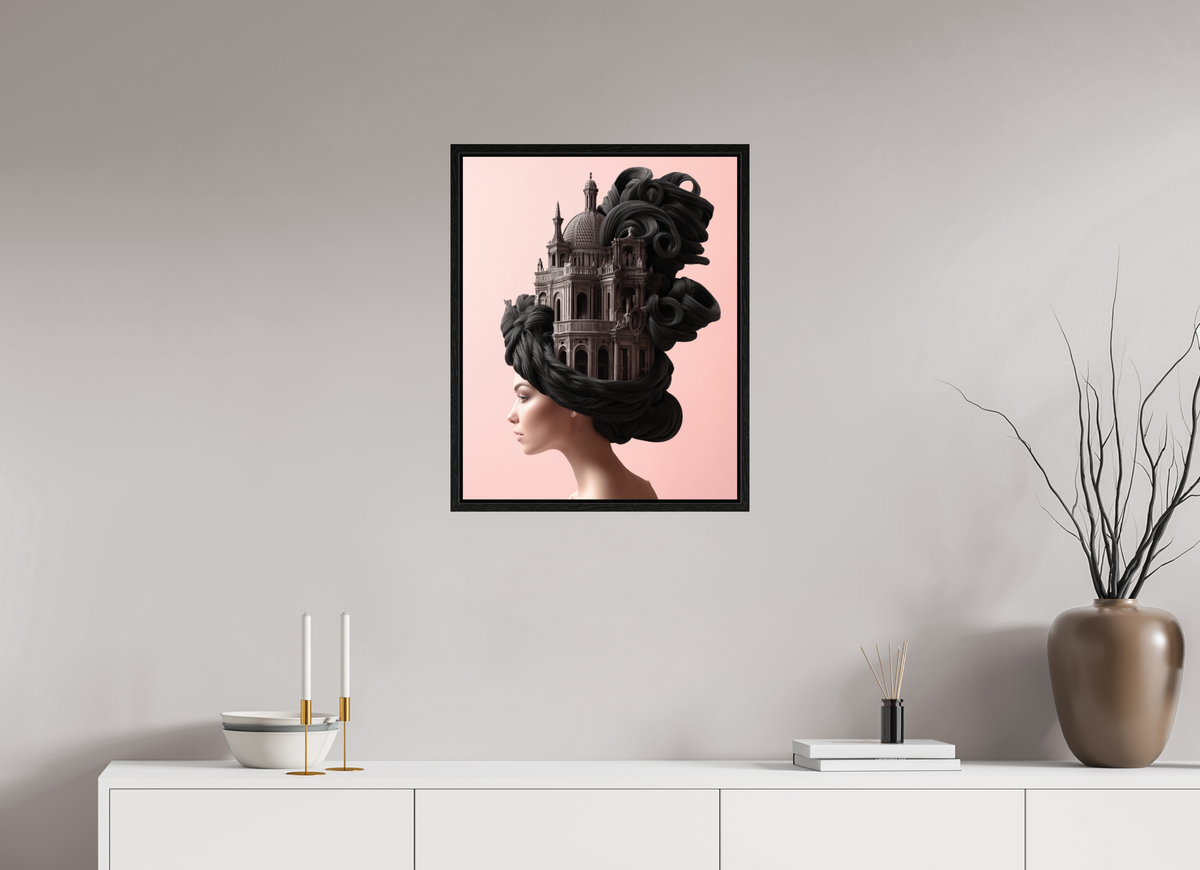 50 x 62,5 cm, Floater Frame Hairdo XV