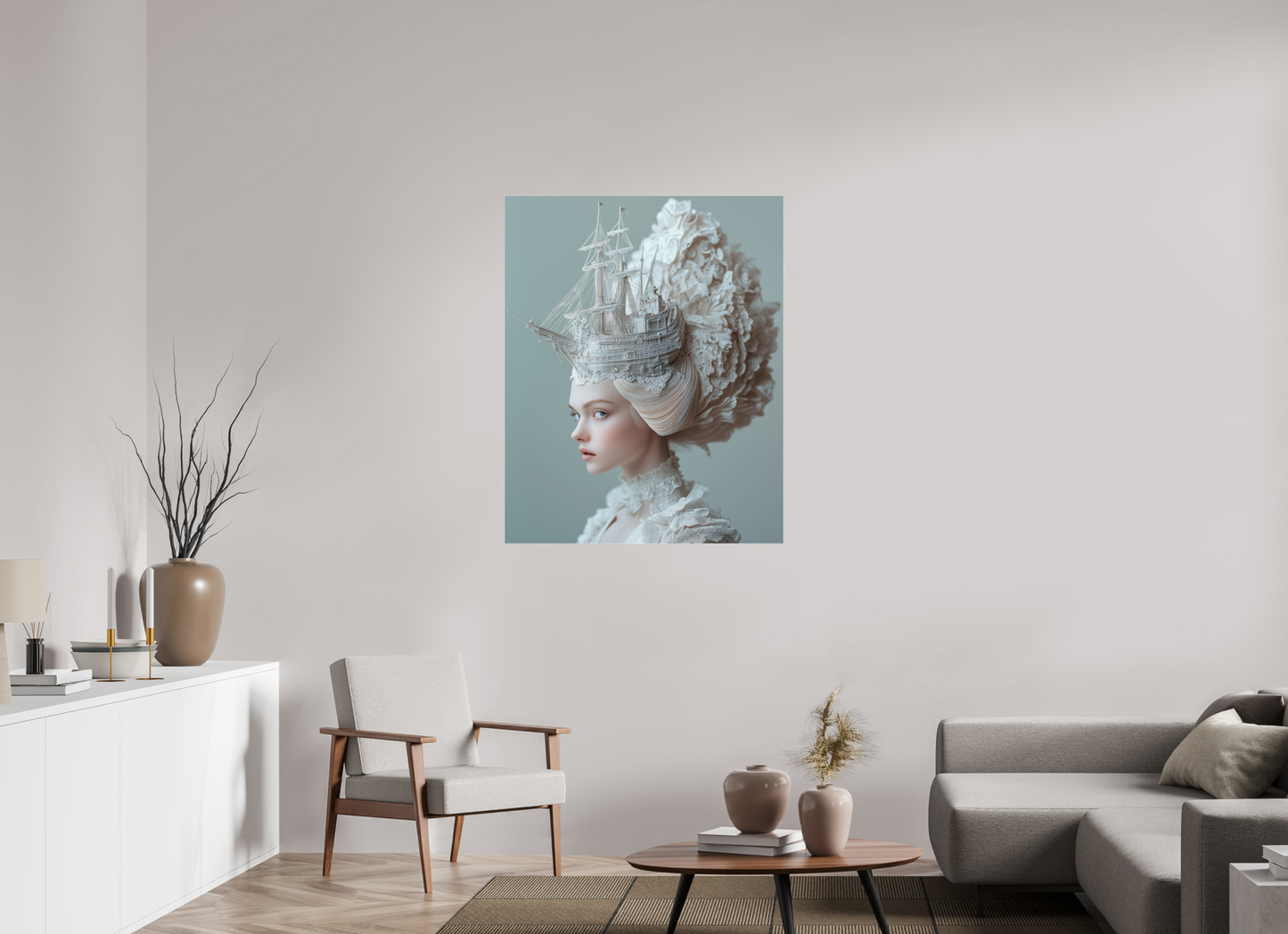 90 x 112,5 cm, Photo Print Under Acrylic Glass Hairdo XVII