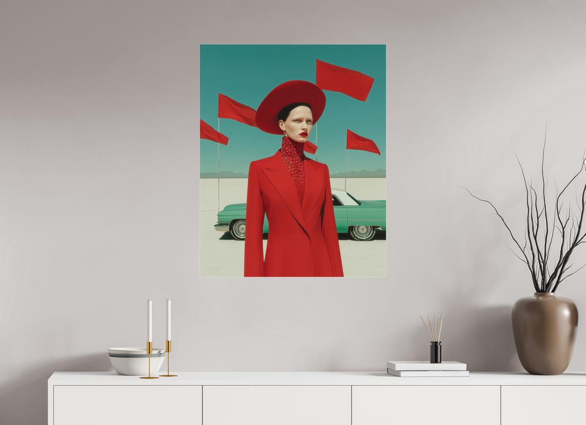 70 x 87,5 cm, Photo Print Under Acrylic Glass Red Horizon I