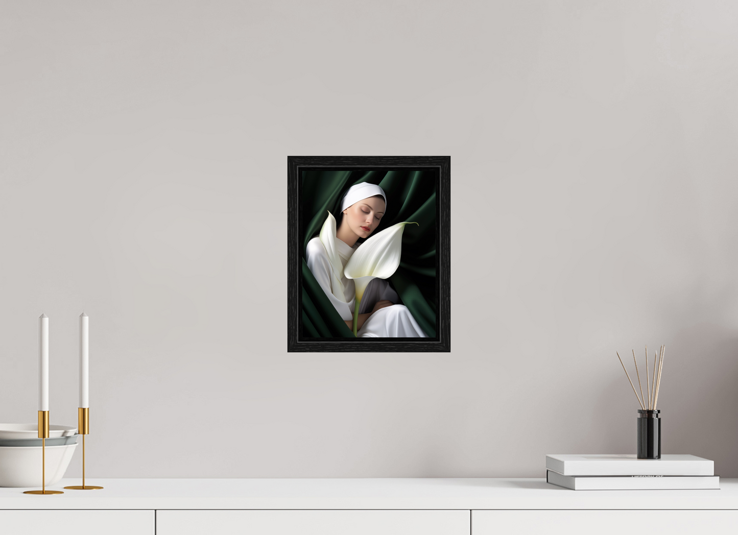 20 x 25 cm, Floater Frame Calla XII
