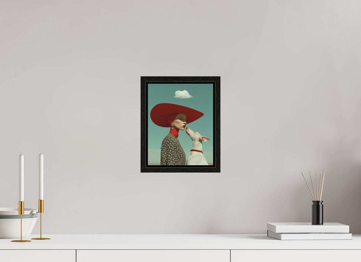 20 x 25 cm, Floater Frame Red Horizon VII