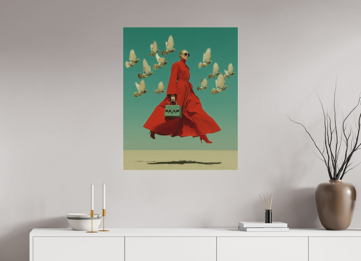 70 x 87,5 cm, Photo Print Under Acrylic Glass Red Horizon XI