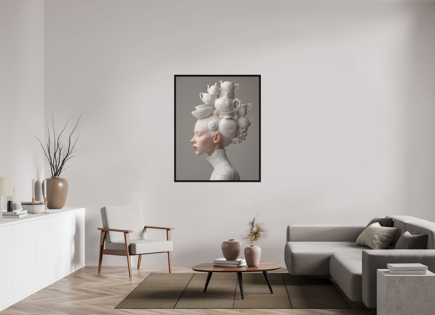 100 x 125 cm, Floater Frame Hairdo II