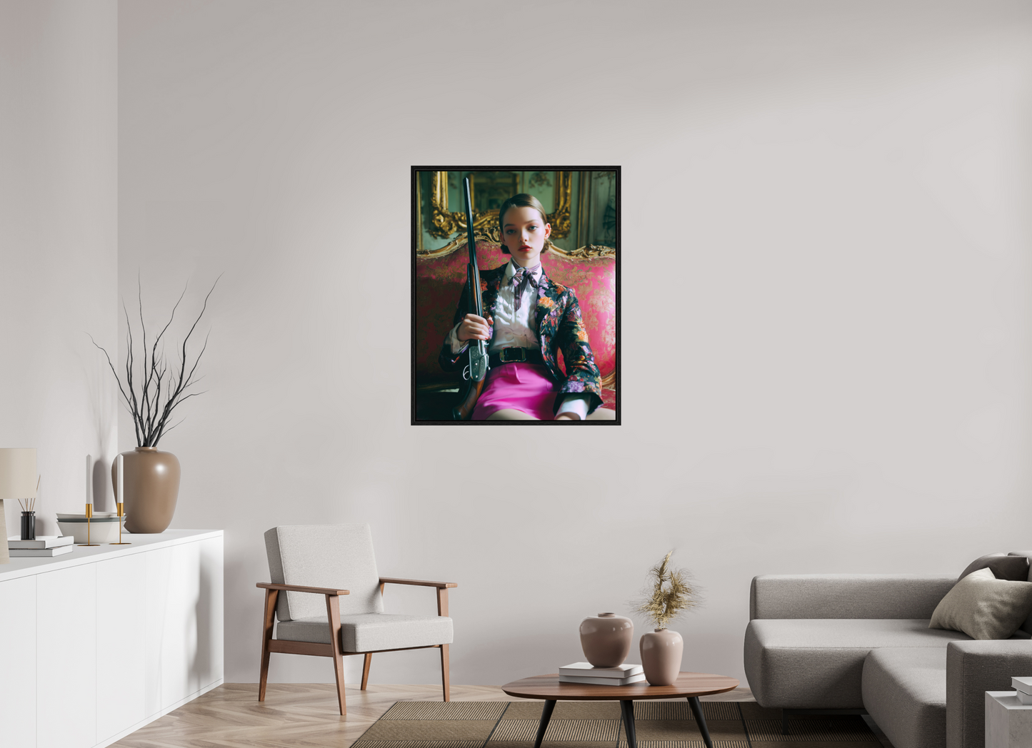 80 x 100 cm, Floater Frame Hunting Season I
