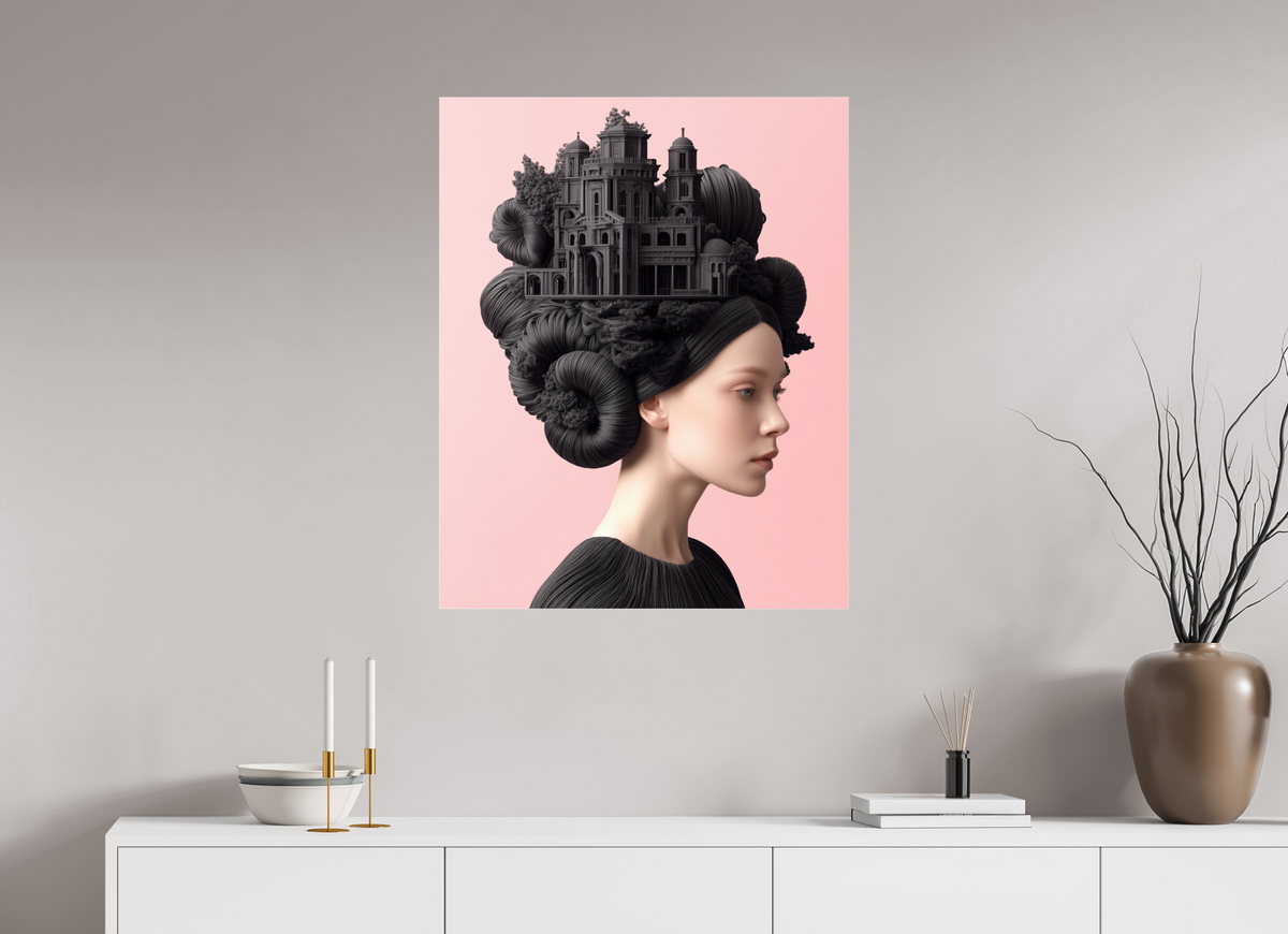 70 x 87,5 cm, Photo Print Under Acrylic Glass Hairdo IXX