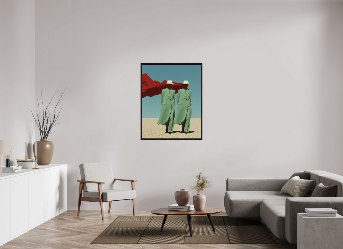 90 x 112,5 cm, Floater Frame Red Horizon XIII