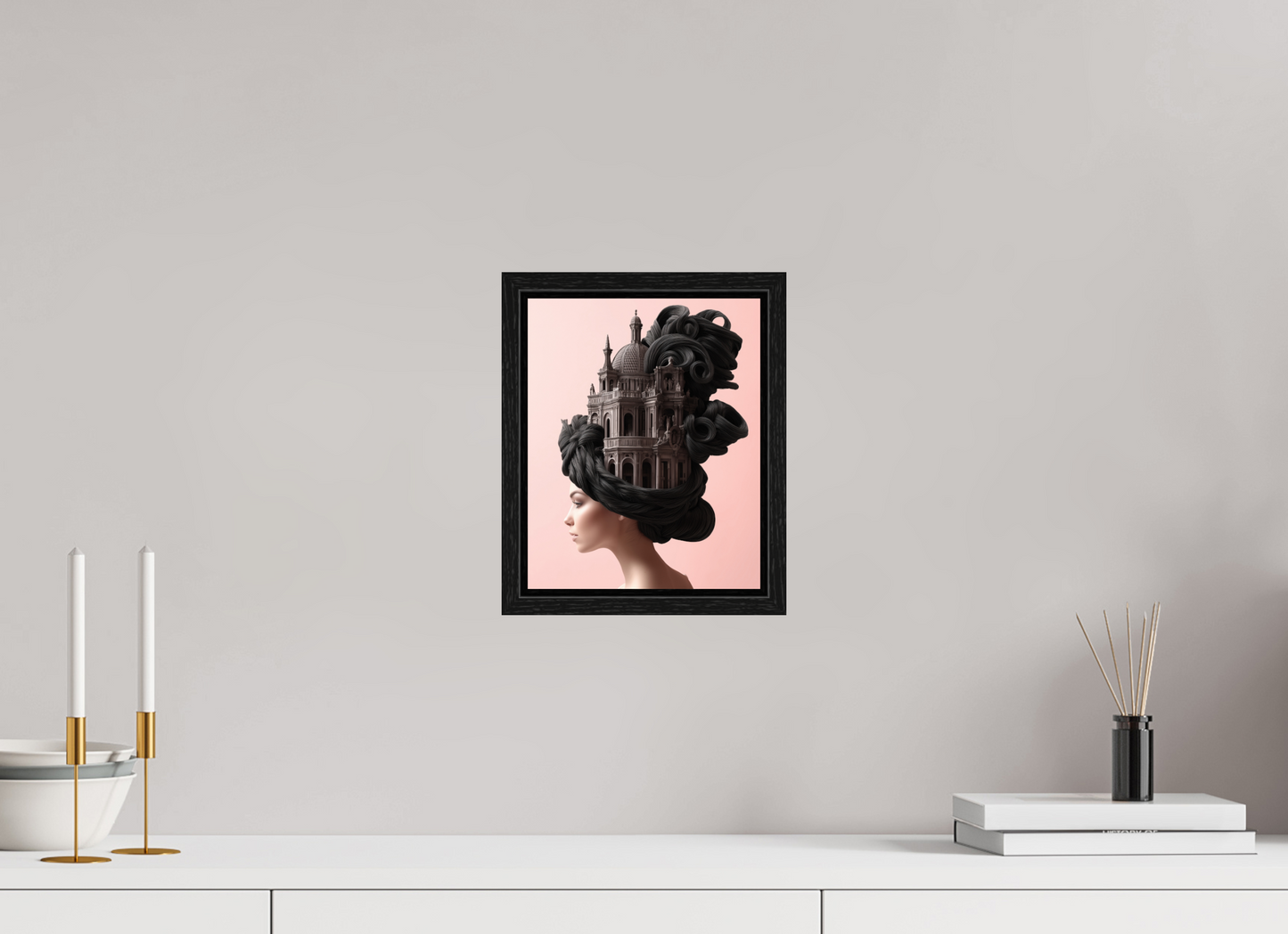 20 x 25 cm, Floater Frame Hairdo XV