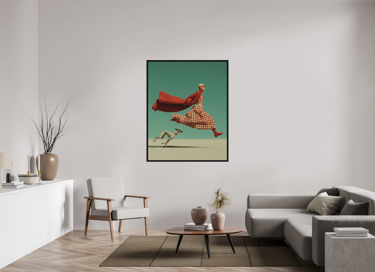 110 x 137,5 cm, Floater Frame Red Horizon II