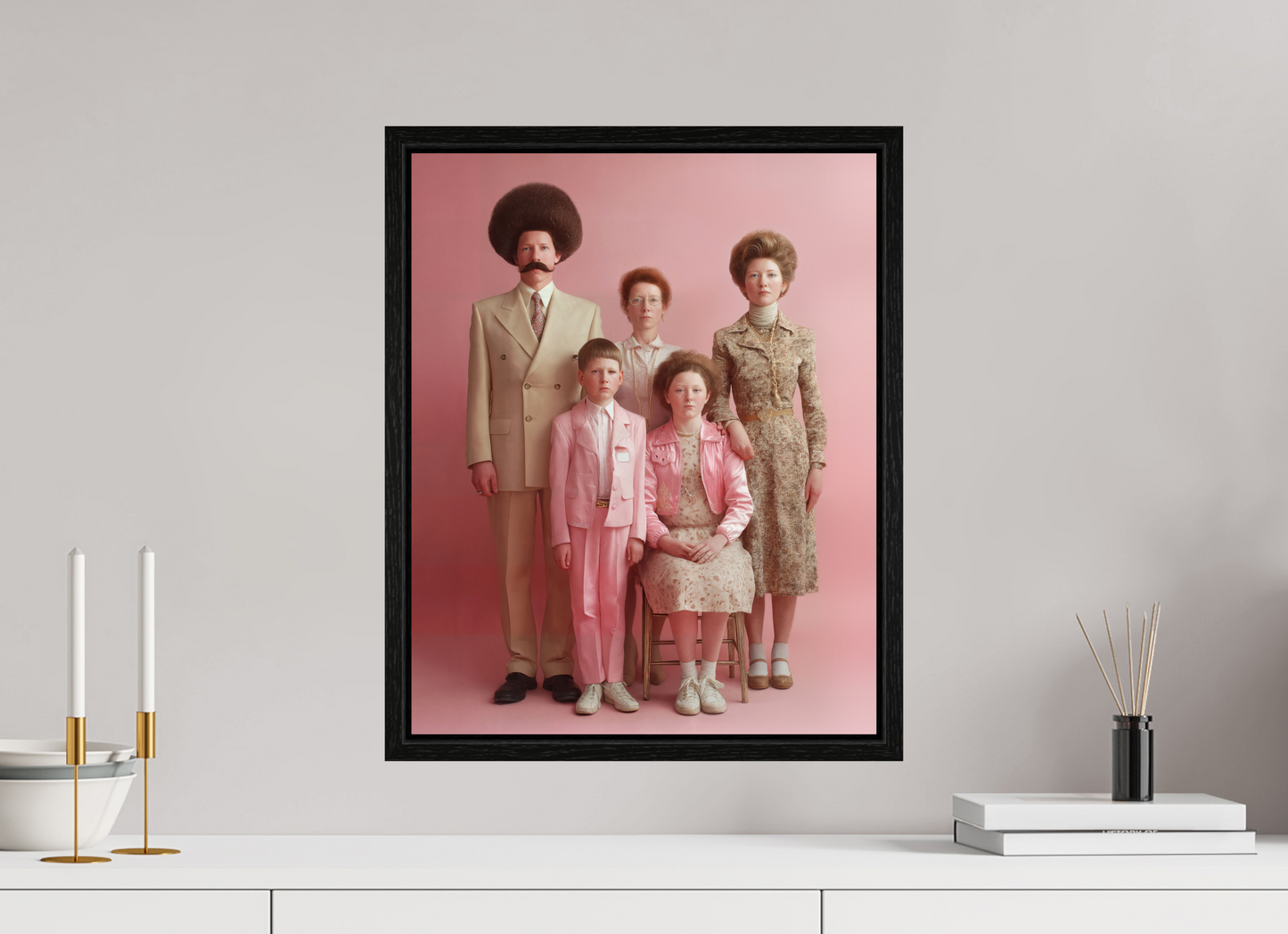 40 x 50 cm, Floater Frame We are family V