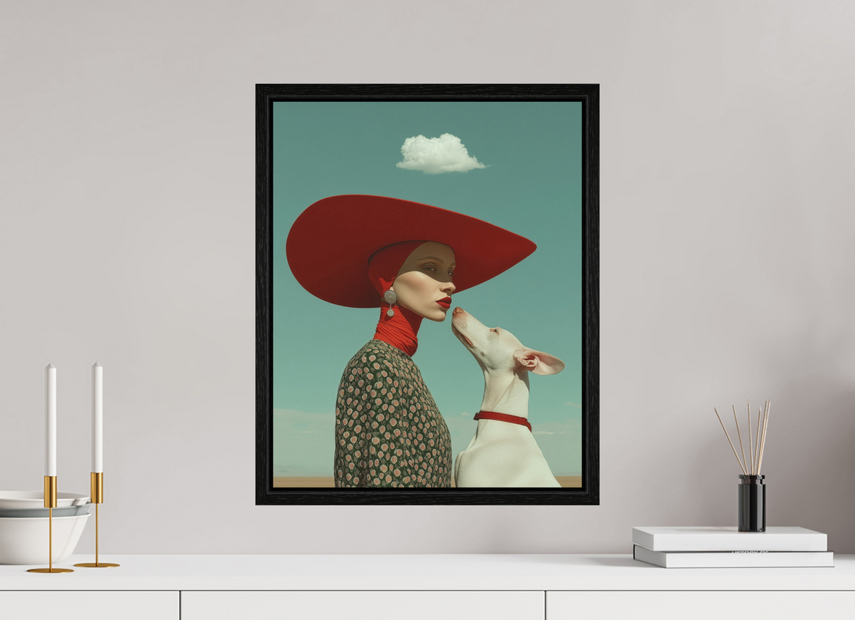 40 x 50 cm, Floater Frame Red Horizon VII