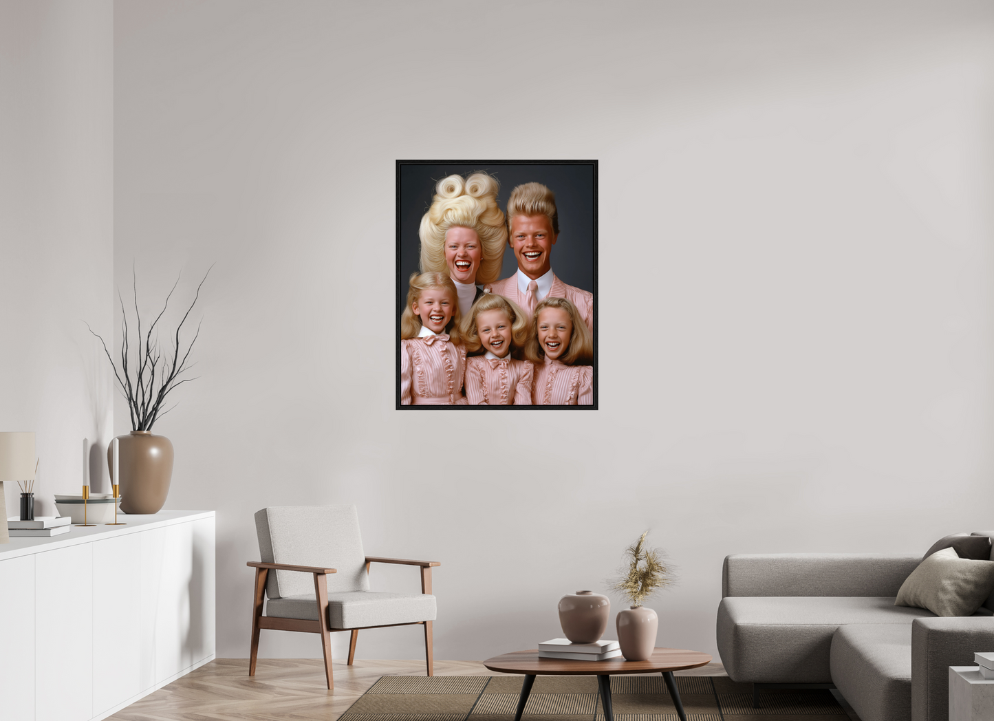 80 x 100 cm, Floater Frame We are family