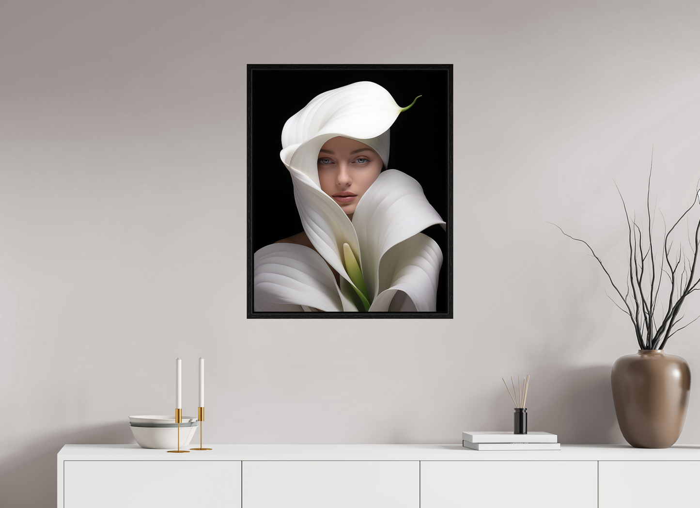 60 x 75 cm, Floater Frame Calla VI