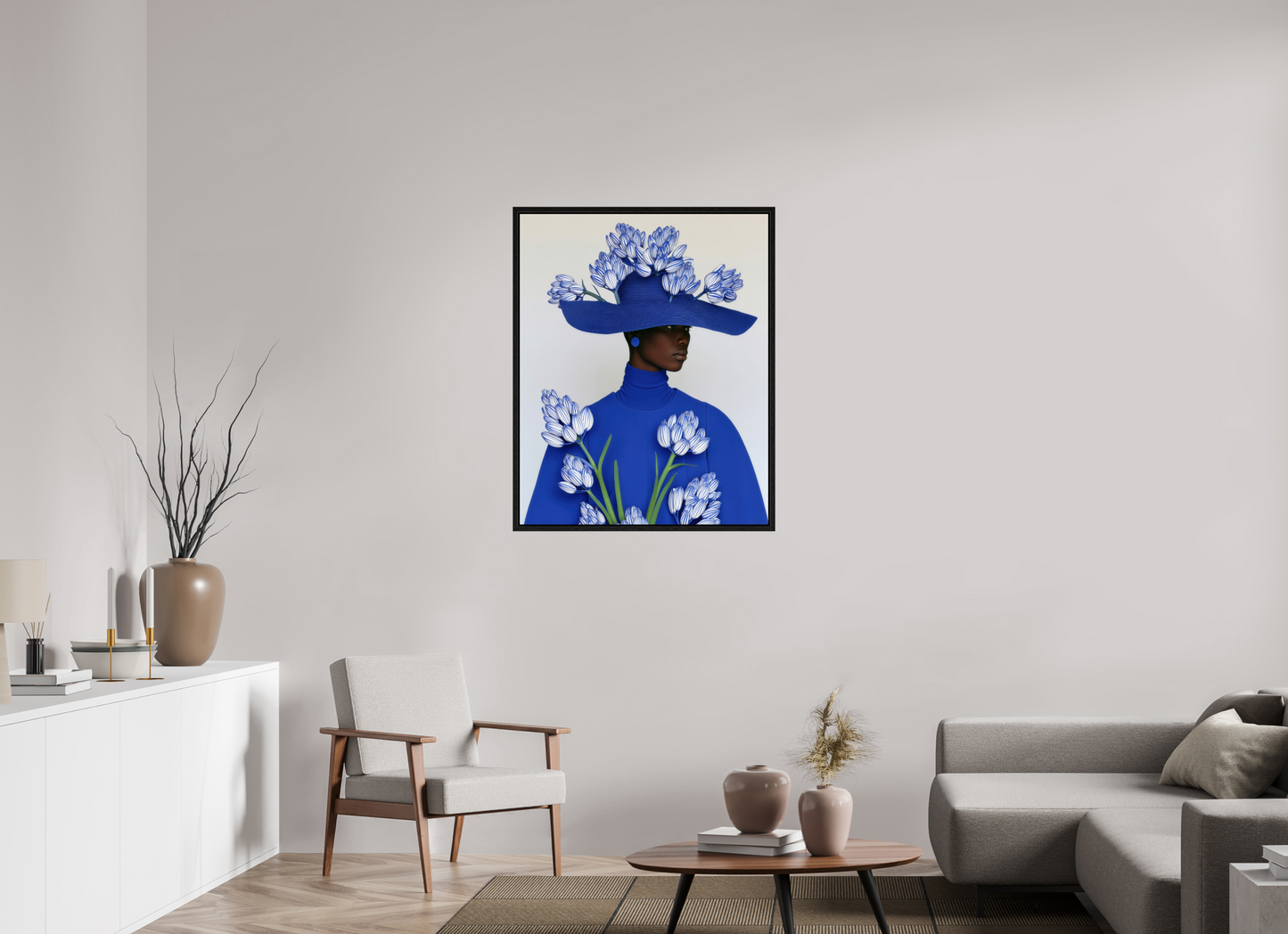 80 x 100 cm, Floater Frame Matisse Fashion I