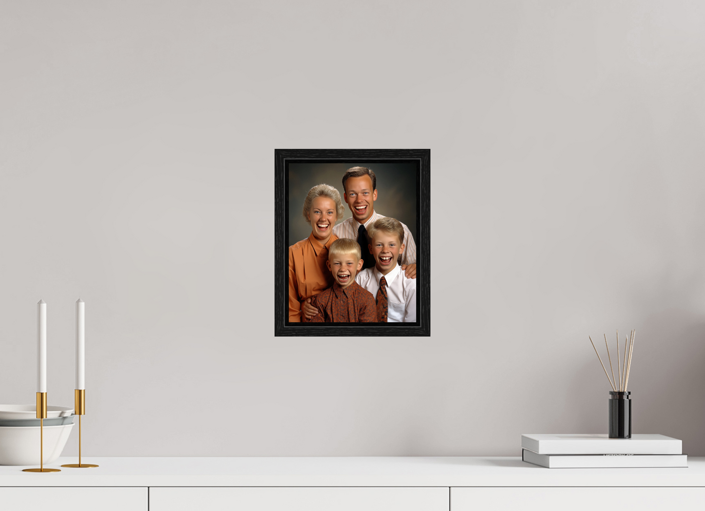 20 x 25 cm, Floater Frame We are family VI