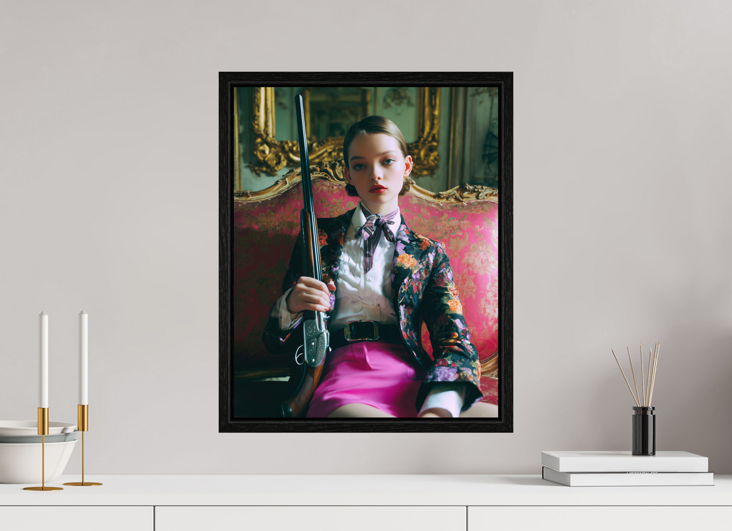40 x 50 cm, Floater Frame Hunting Season I
