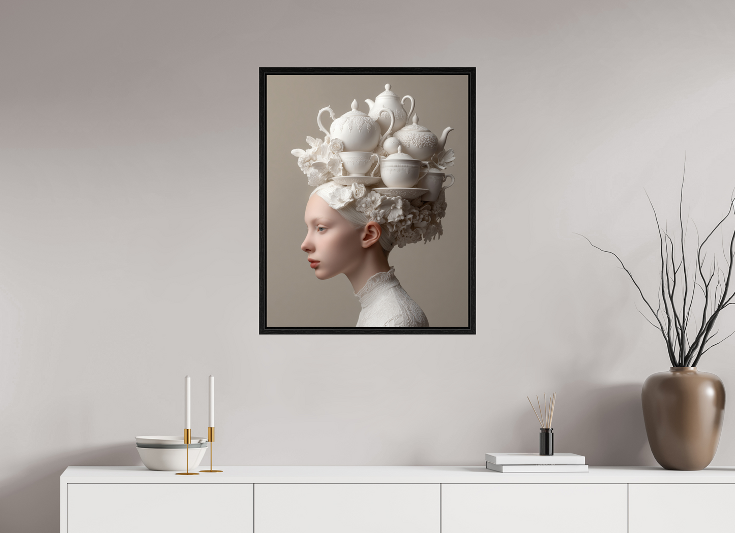 60 x 75 cm, Floater Frame Hairdo III