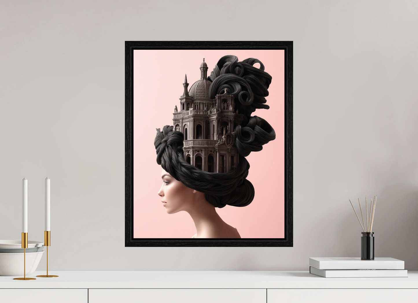 40 x 50 cm, Floater Frame Hairdo XV