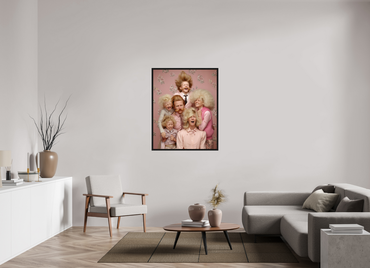 90 x 112,5 cm, Floater Frame We are family II