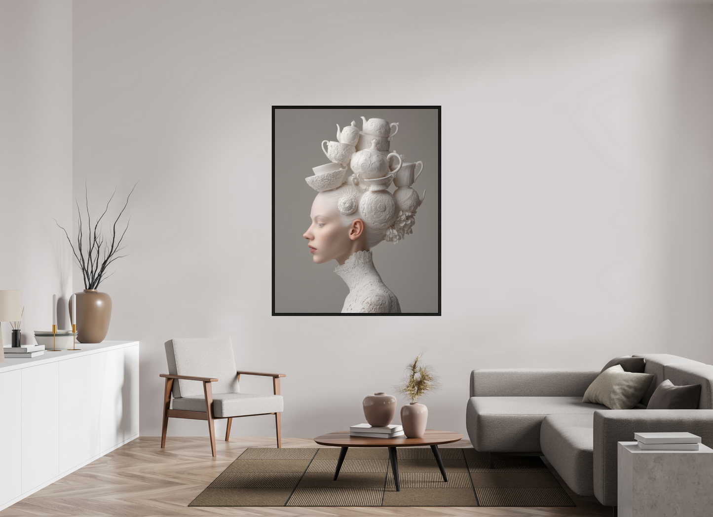 120 x 150 cm, Floater Frame Hairdo II