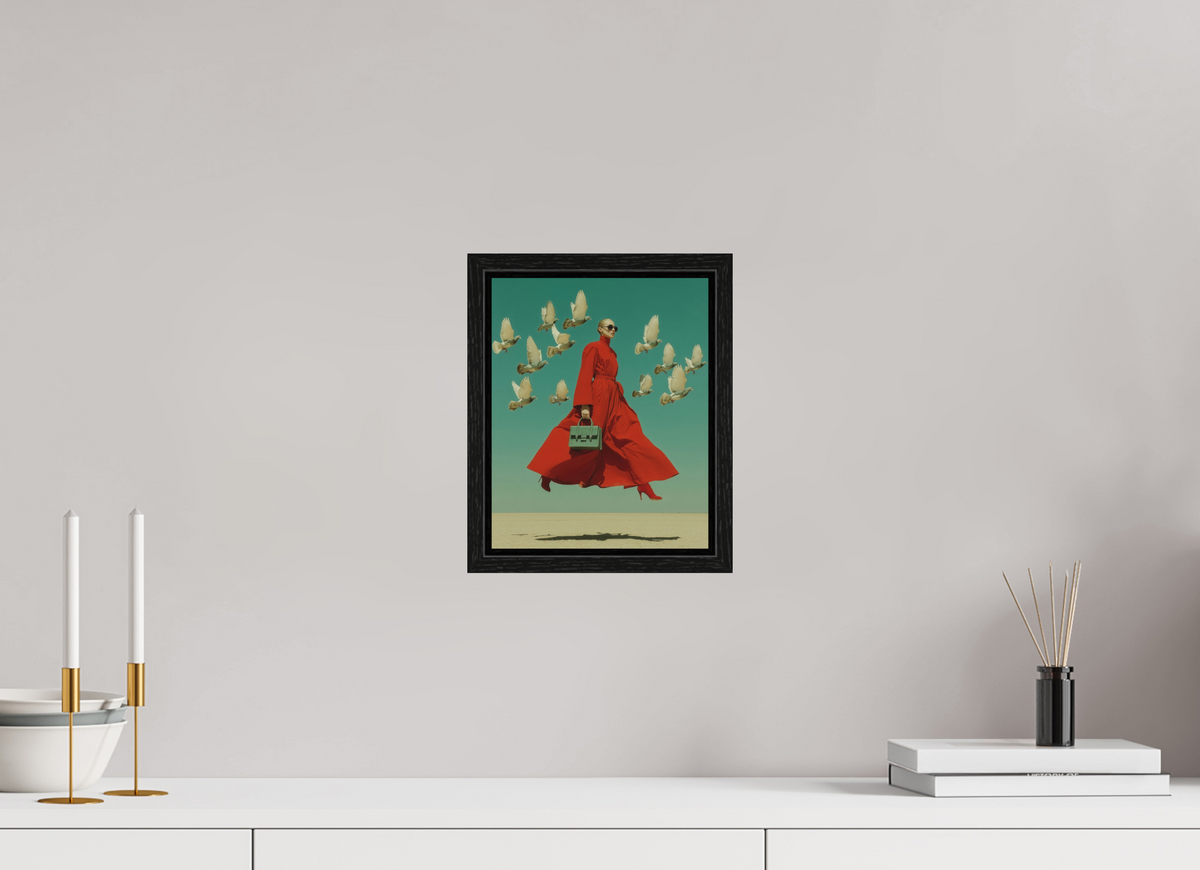 20 x 25 cm, Floater Frame Red Horizon XI