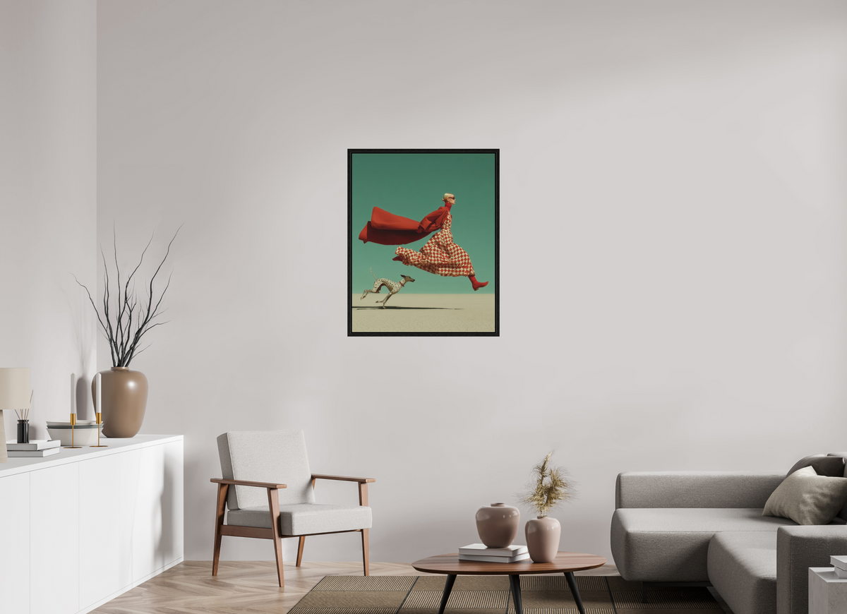 70 x 87,5 cm, Floater Frame Red Horizon II