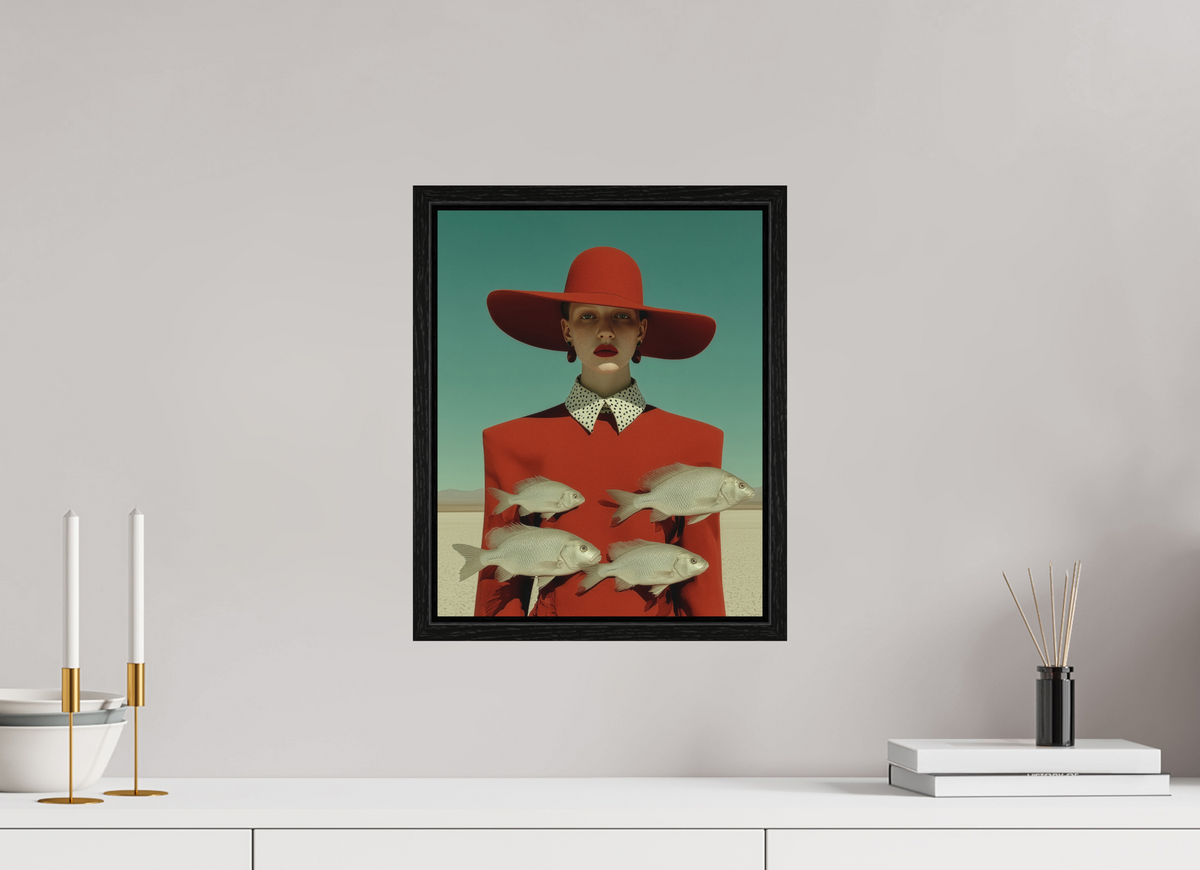 30 x 37,5 cm, Floater Frame Red Horizon VI