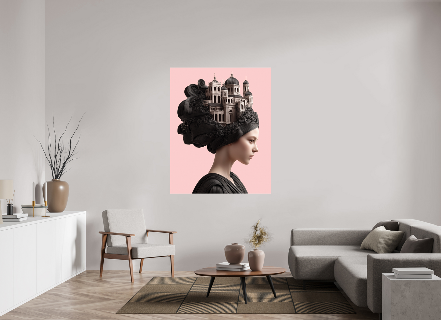 120 x 150 cm, Photo Print Under Acrylic Glass Hairdo XXIII