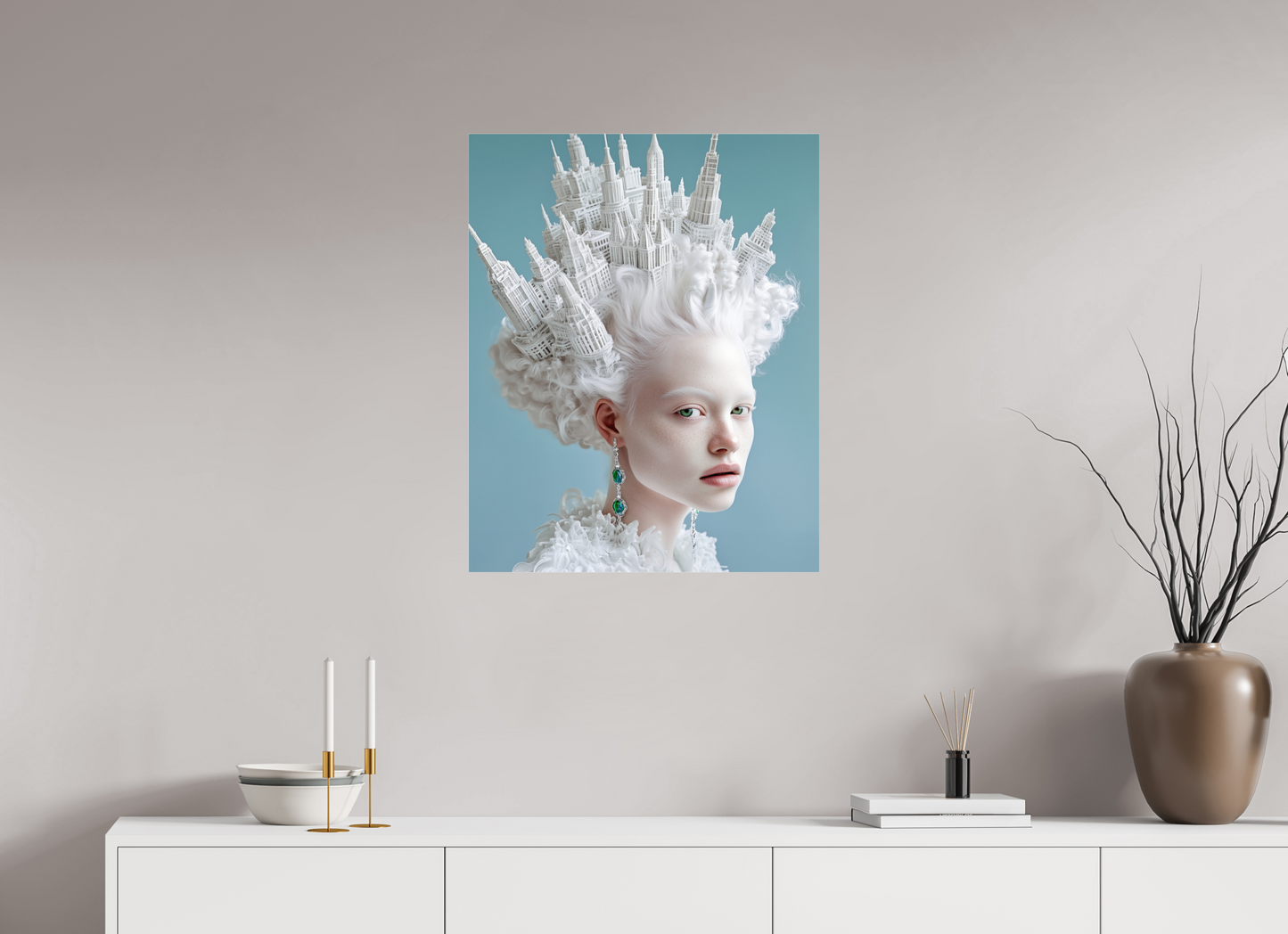 60 x 75 cm, Photo Print Under Acrylic Glass Hairdo XII
