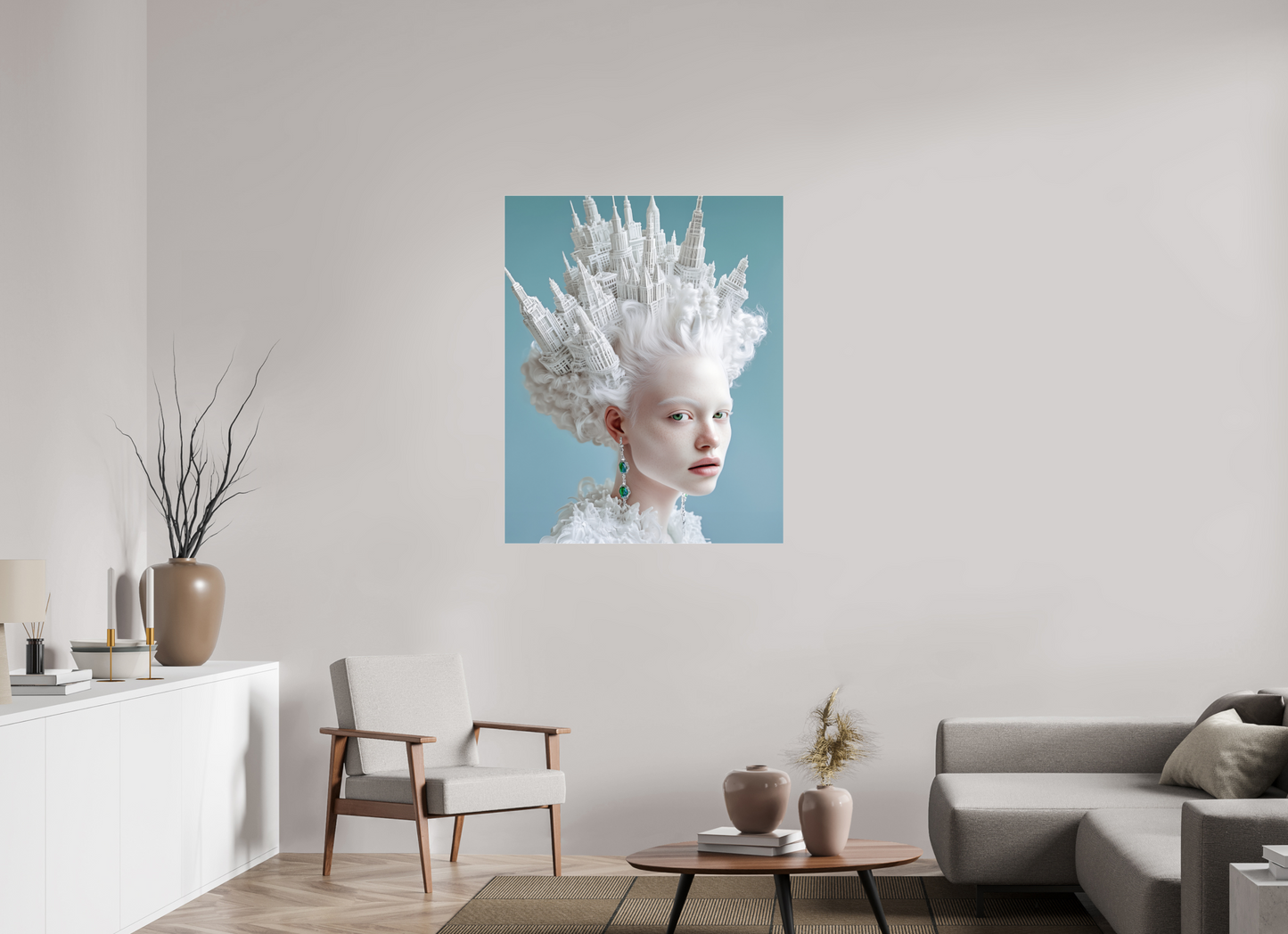 90 x 112,5 cm, Photo Print Under Acrylic Glass Hairdo XII