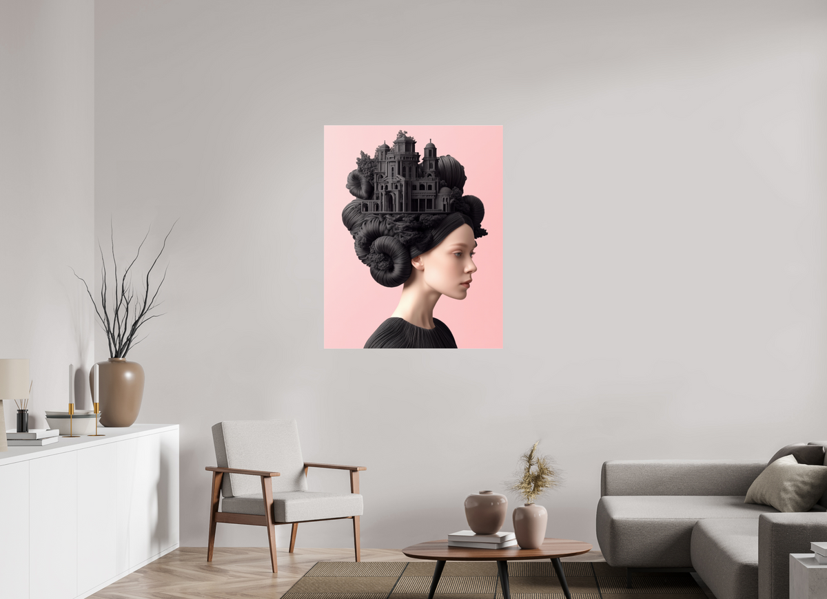 90 x 112,5 cm, Photo Print Under Acrylic Glass Hairdo IXX