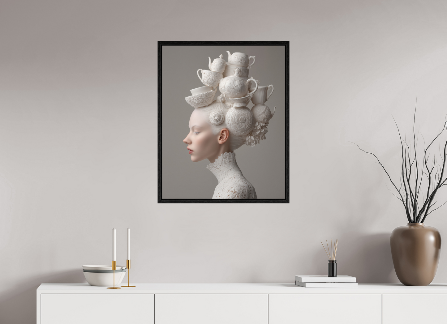 60 x 75 cm, Floater Frame Hairdo II