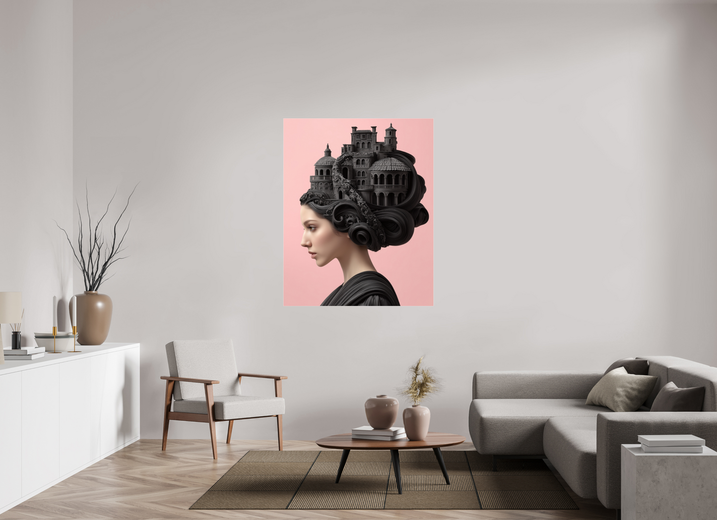 110 x 137,5 cm, Photo Print Under Acrylic Glass Hairdo XVI