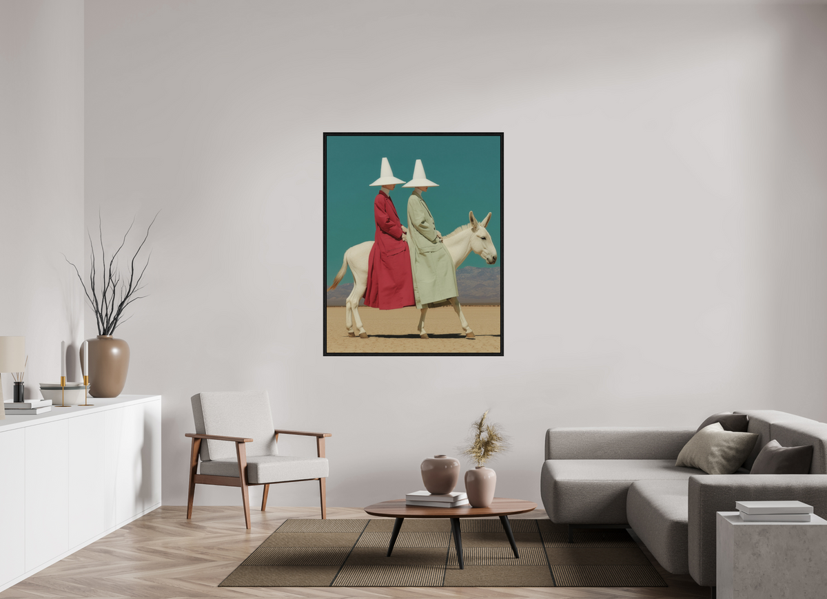 110 x 137,5 cm, Floater Frame Red Horizon IV