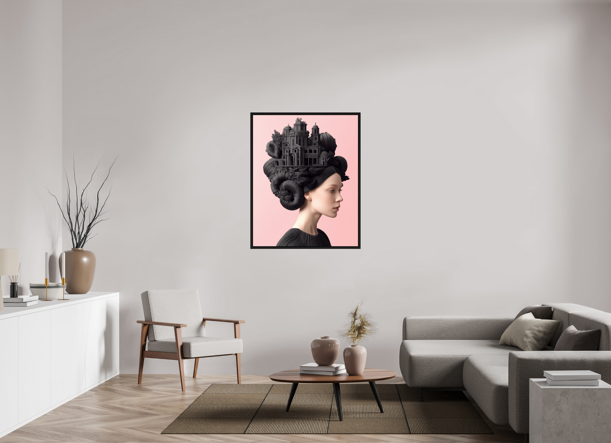 90 x 112,5 cm, Floater Frame Hairdo IXX
