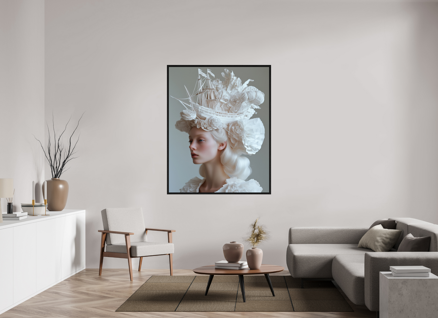 120 x 150 cm, Floater Frame Hairdo XX
