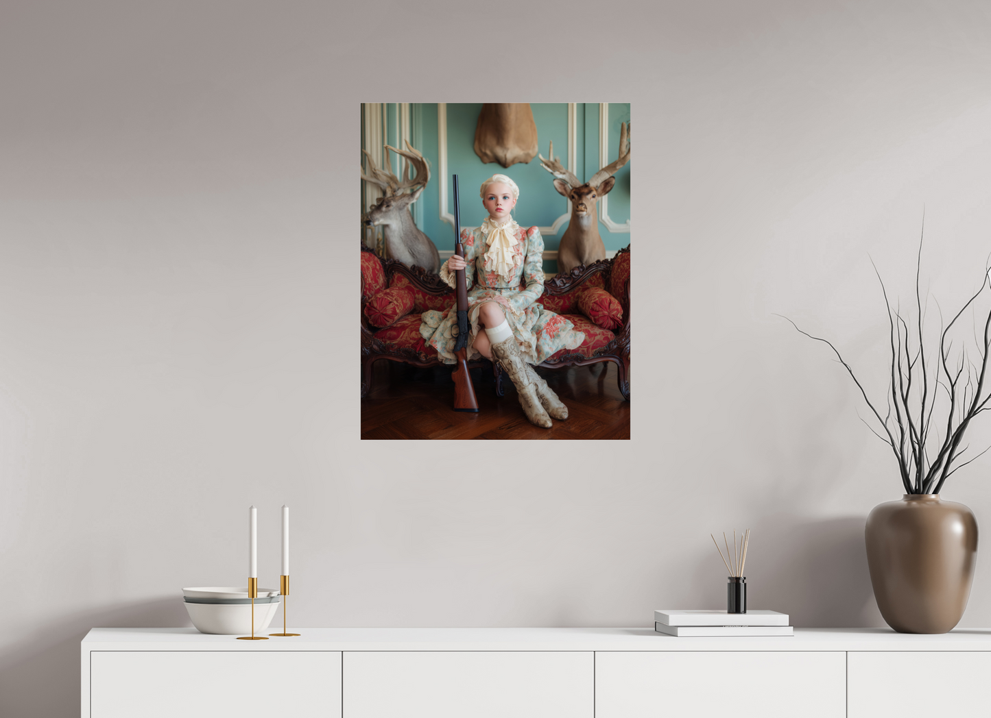 60 x 75 cm, Photo Print Under Acrylic Glass Hunting Season VIII