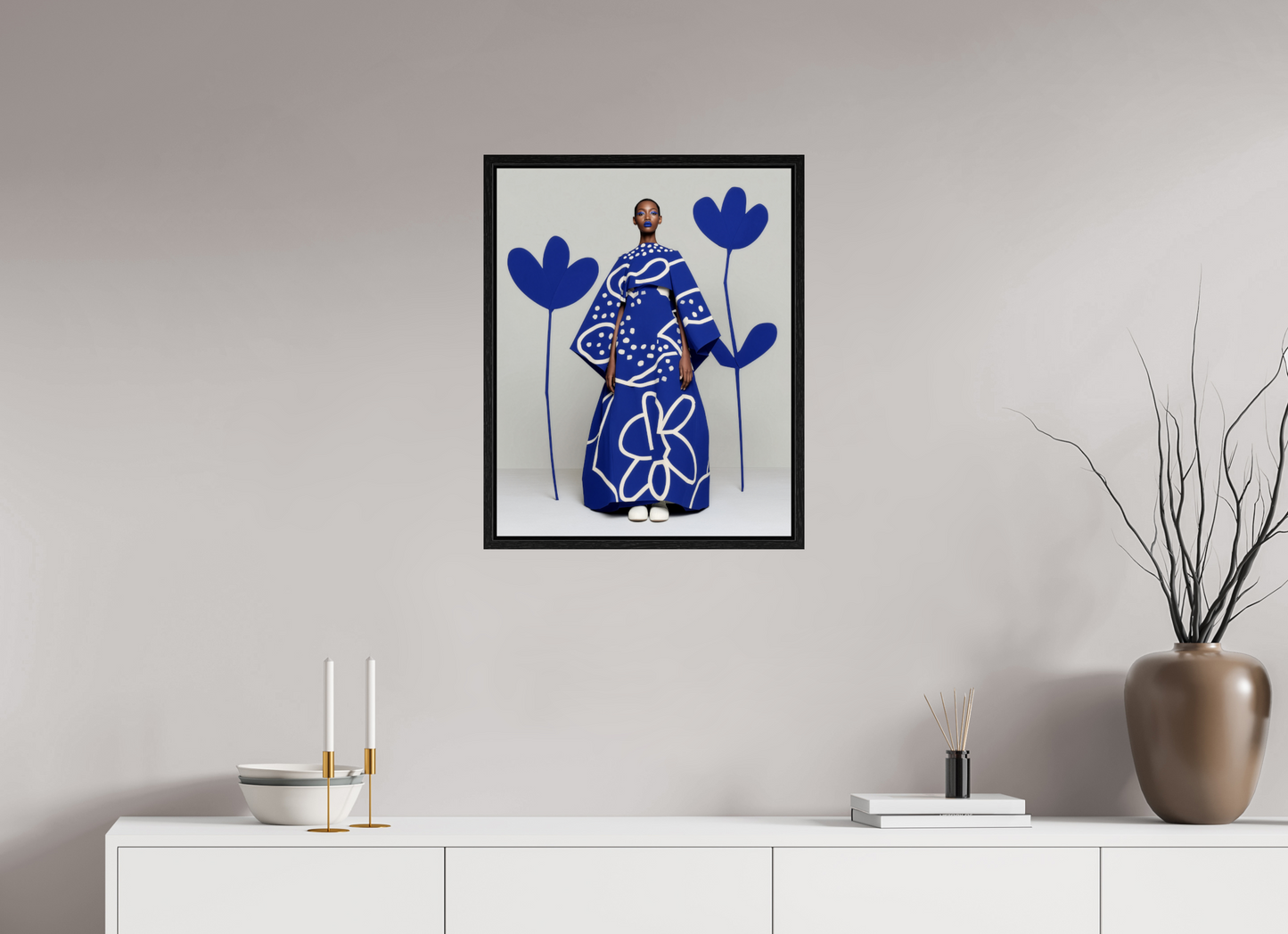 50 x 62,5 cm, Floater Frame Matisse Fashion XX