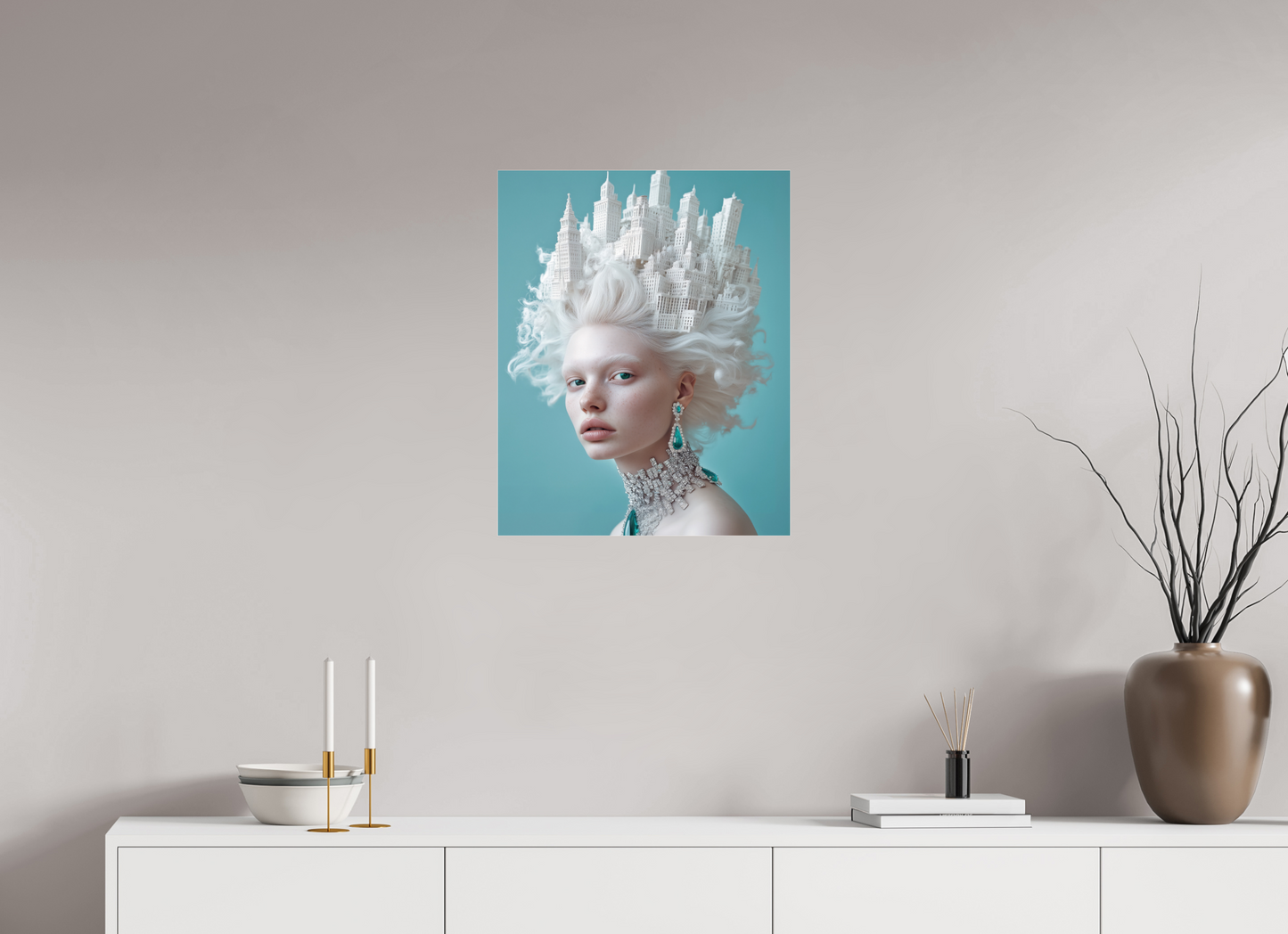 50 x 62,5 cm, Photo Print Under Acrylic Glass Hairdo IV