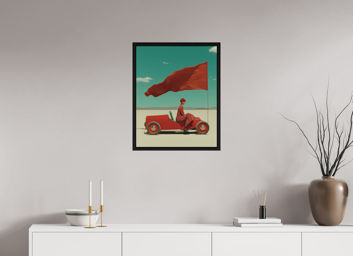 50 x 62,5 cm, Floater Frame Red Horizon X
