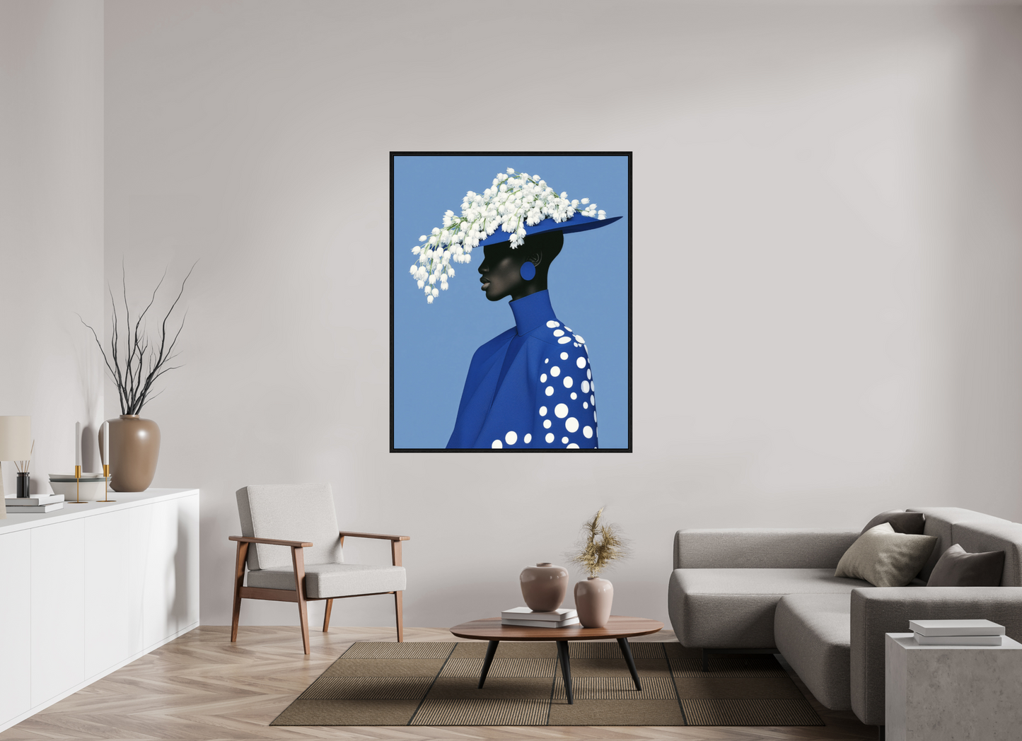 120 x 150 cm, Floater Frame Matisse Fashion XVII