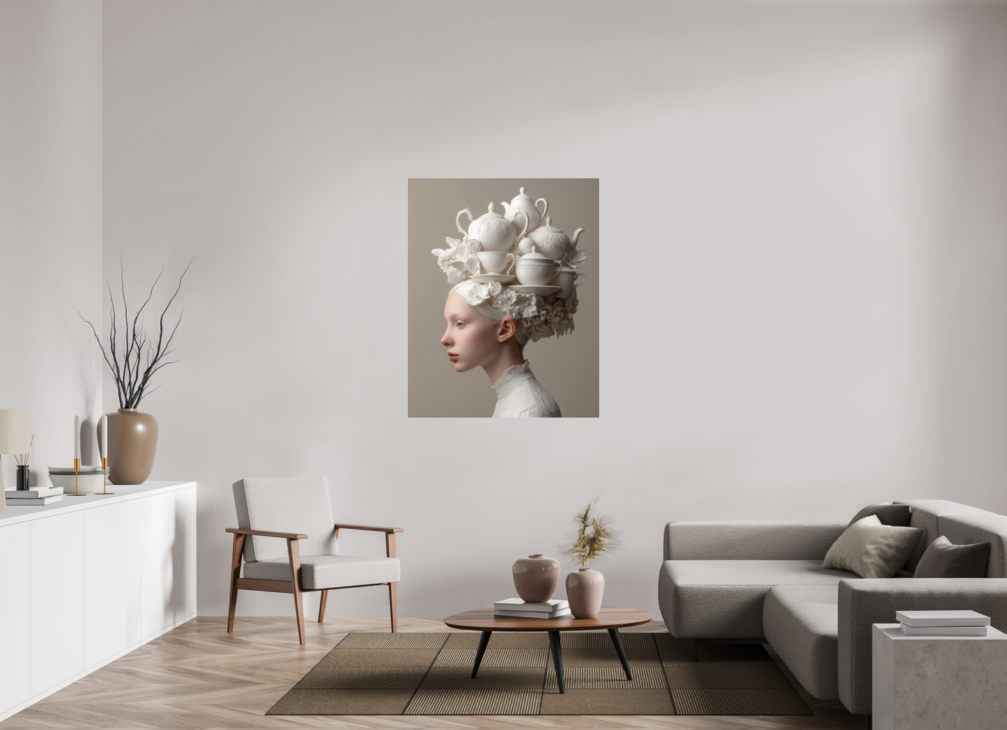 100 x 125 cm, Photo Print Under Acrylic Glass Hairdo III