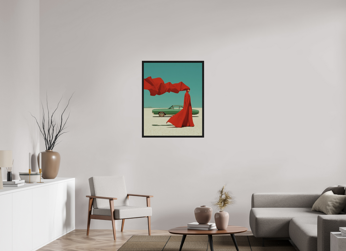 70 x 87,5 cm, Floater Frame Red Horizon XVI
