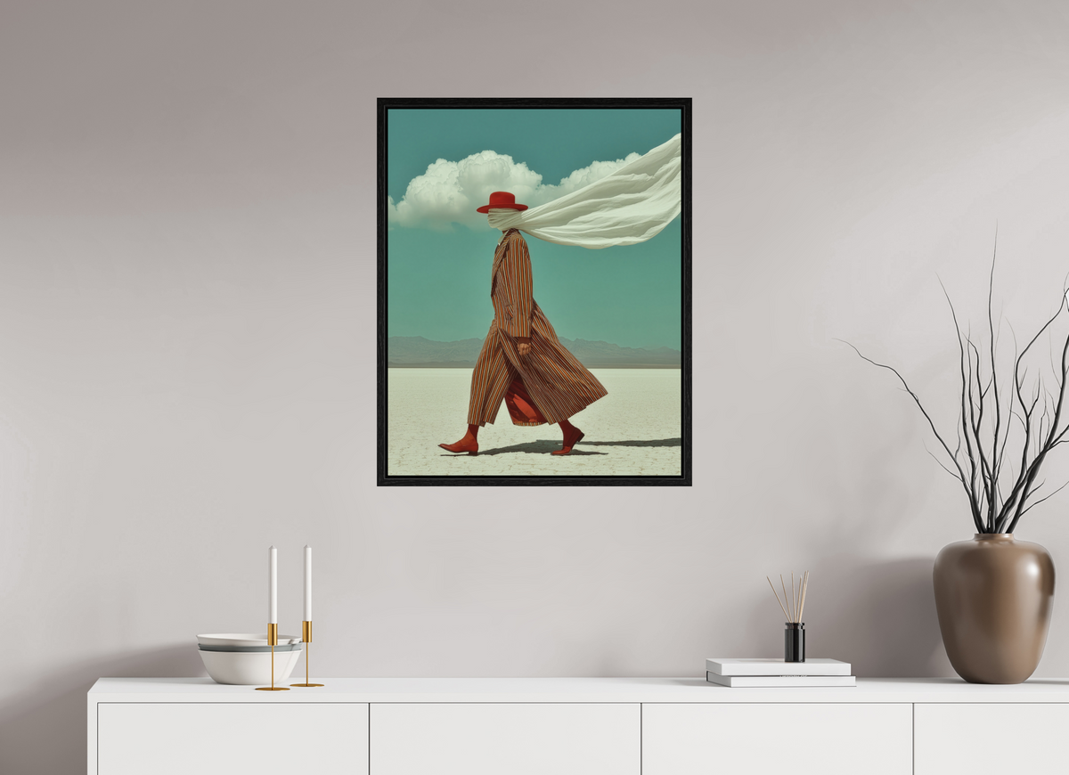 60 x 75 cm, Floater Frame Red Horizon V