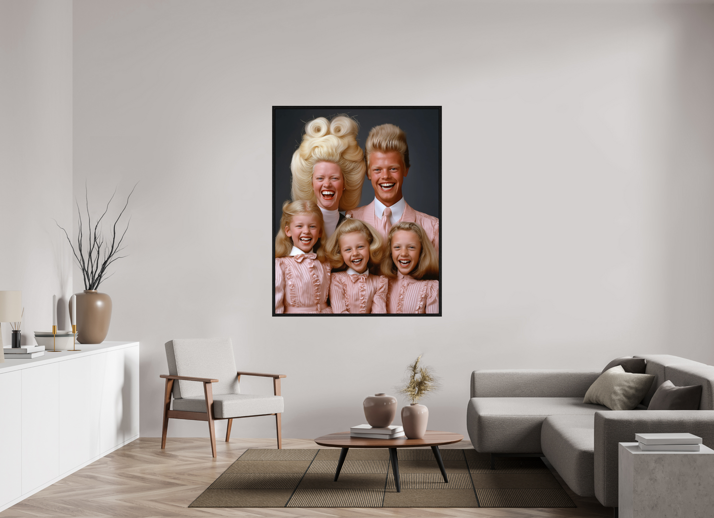 120 x 150 cm, Floater Frame We are family
