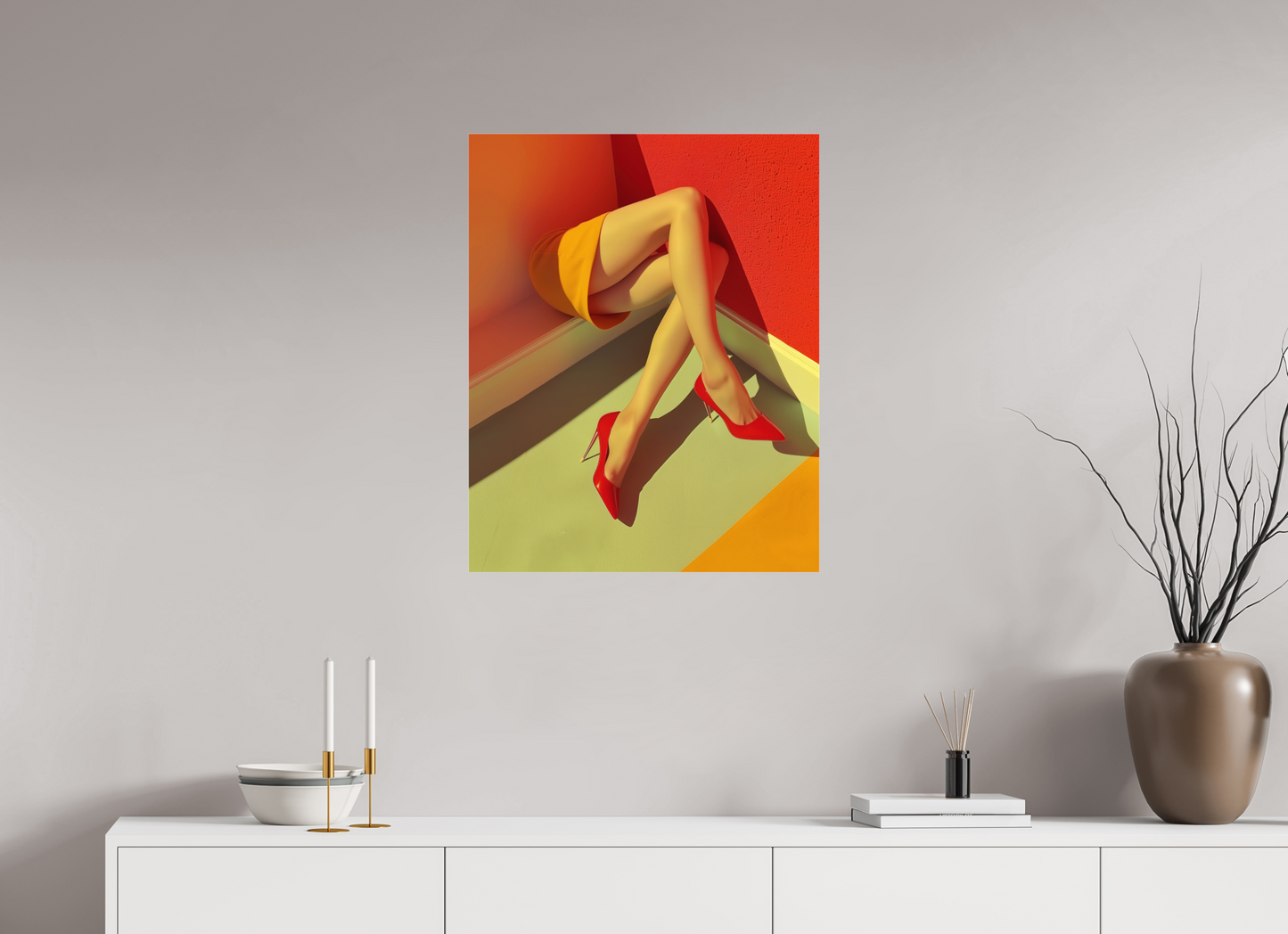 60 x 75 cm, Photo Print Under Acrylic Glass Legs XV