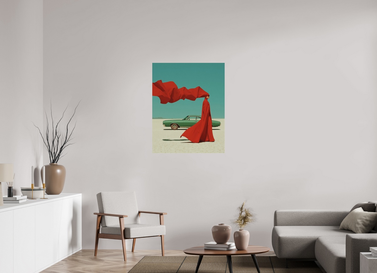 80 x 100 cm, Photo Print Under Acrylic Glass Red Horizon XVI