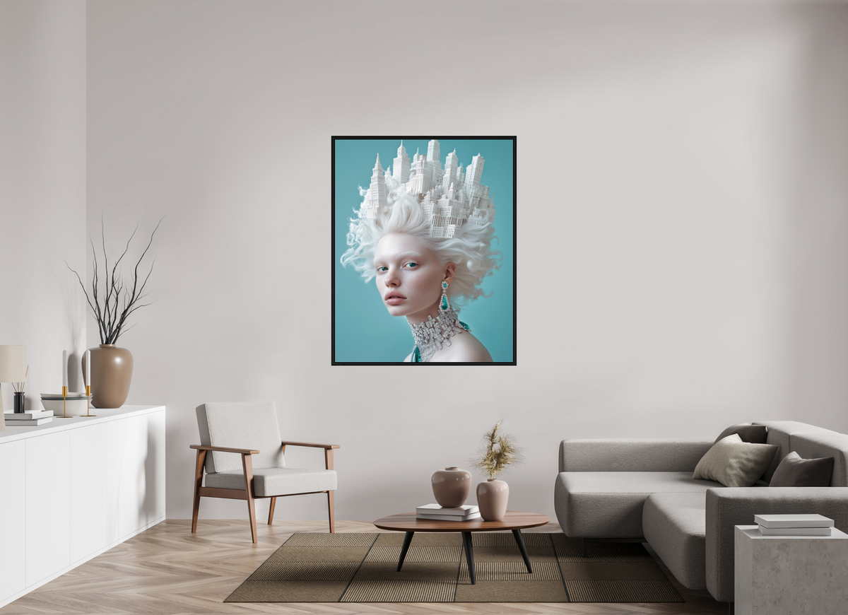 110 x 137,5 cm, Floater Frame Hairdo IV