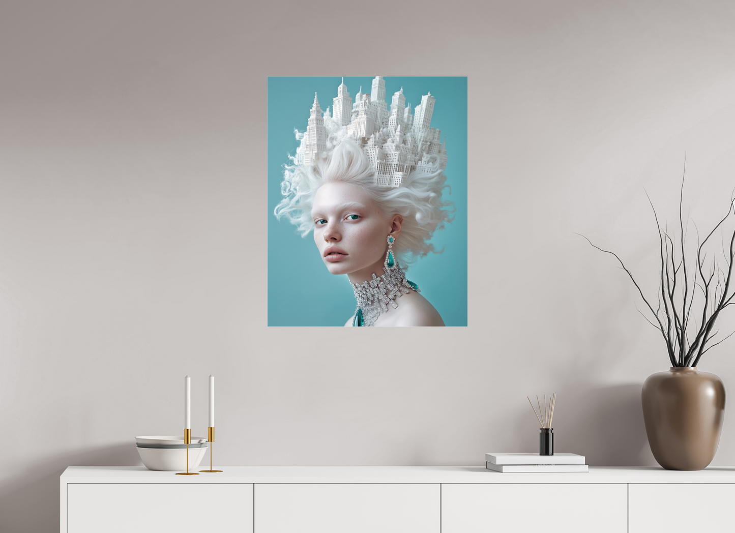 60 x 75 cm, Photo Print Under Acrylic Glass Hairdo IV